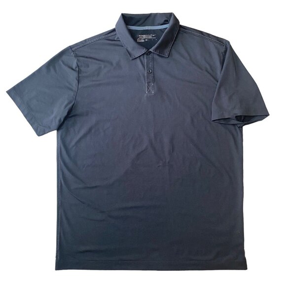 Nike Golf Polo Shirt Mens Large Tour Performance Short Sleeve Black Stretch - Picture 1 of 6